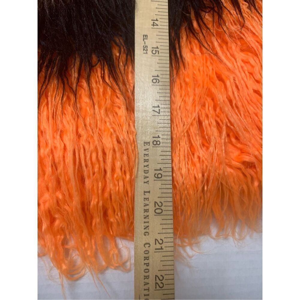 Faux Fur Chevron Striped Jacket - Picture 10 of 10